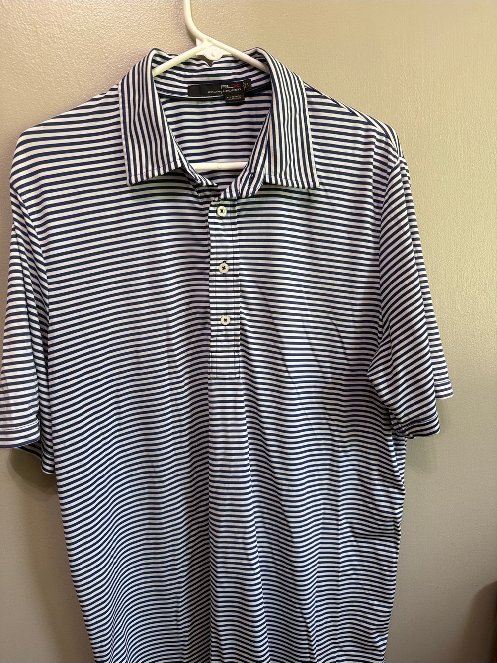Polo by Ralph Lauren Navy & White Striped Short-Sleeve Polo